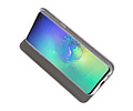 Slim Folio Case - Book Case Telefoonhoesje - Folio Flip Hoesje - Geschikt voor Samsung Galaxy S10 Plus - Grijs