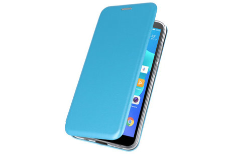 Slim Folio Case - Book Case Telefoonhoesje - Folio Flip Hoesje - Geschikt voor Huawei Y5 Lite / Y5 Prime 2018 - Blauw