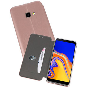 Slim Folio Case - Book Case Telefoonhoesje - Folio Flip Hoesje - Geschikt voor Samsung Galaxy J4 Plus - Roze
