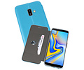 Slim Folio Case - Book Case Telefoonhoesje - Folio Flip Hoesje - Geschikt voor Samsung Galaxy J6 Plus - Blauw