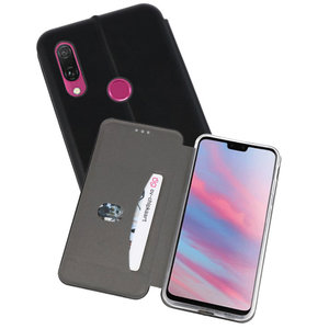 Slim Folio Case - Book Case Telefoonhoesje - Folio Flip Hoesje - Geschikt voor Huawei Y9 2019 - Zwart