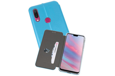 Slim Folio Case - Book Case Telefoonhoesje - Folio Flip Hoesje - Geschikt voor Huawei Y9 2019 - Blauw