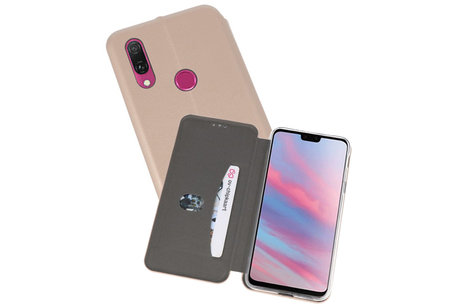 Slim Folio Case - Book Case Telefoonhoesje - Folio Flip Hoesje - Geschikt voor Huawei Y9 2019 - Goud