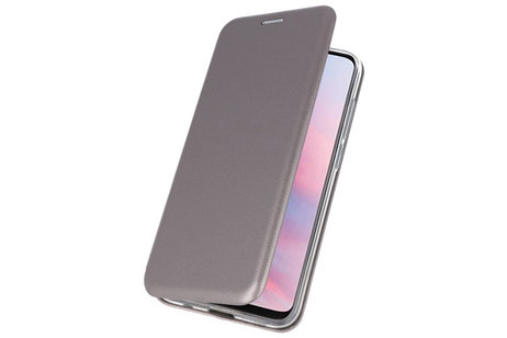 Slim Folio Case - Book Case Telefoonhoesje - Folio Flip Hoesje - Geschikt voor Huawei Y9 2019 - Grijs