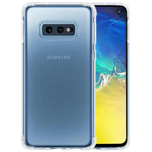 Schokbestendig Back Cover Hoesje - Shockproof Telefoonhoesje -  Geschikt voor  Samsung Galaxy S10e - Transparant