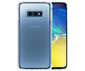 Schokbestendig Back Cover Hoesje - Shockproof Telefoonhoesje -  Geschikt voor  Samsung Galaxy S10 Plus - Transparant