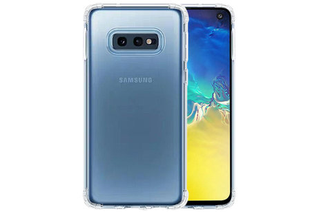 Schokbestendig Back Cover Hoesje - Shockproof Telefoonhoesje -  Geschikt voor  Samsung Galaxy S10 Plus - Transparant