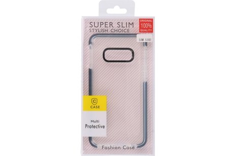 Armor TPU Hoesje voor Samsung Galaxy S10e Transparant / Zwart