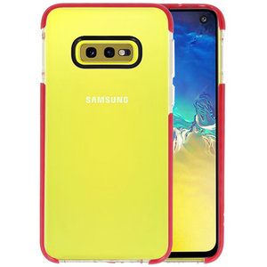 BAOHU Armor TPU Hoesje - Hoesje Geschikt voor Samsung Galaxy S10e Transparant / Rood