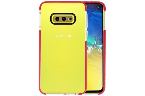 BAOHU Armor TPU Hoesje - Hoesje Geschikt voor Samsung Galaxy S10e Transparant / Rood