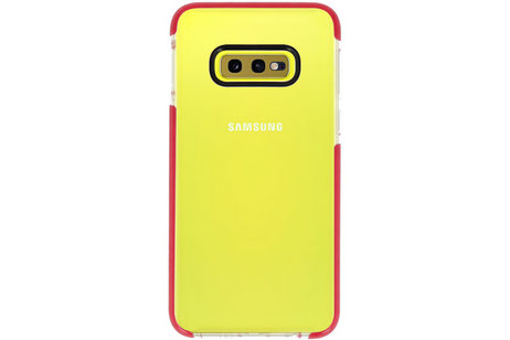 BAOHU Armor TPU Hoesje - Hoesje Geschikt voor Samsung Galaxy S10e Transparant / Rood