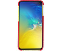 Armor TPU Hoesje voor Samsung Galaxy S10e Transparant / Rood