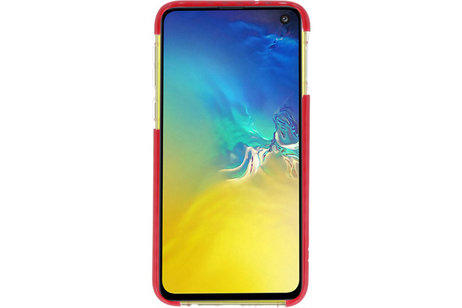 Armor TPU Hoesje voor Samsung Galaxy S10e Transparant / Rood