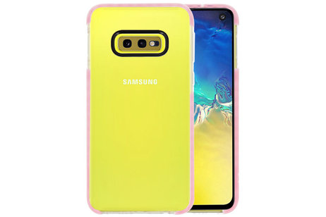 BAOHU Armor TPU Hoesje - Hoesje Geschikt voor Samsung Galaxy S10e Transparant / Roze