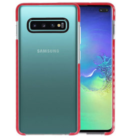 BAOHU Armor TPU Hoesje Samsung Galaxy S10 Plus Transparant / Rood
