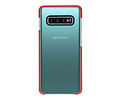BAOHU Armor TPU Hoesje - Hoesje Geschikt voor Samsung Galaxy S10 Plus Transparant / Rood