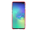 BAOHU Armor TPU Hoesje - Hoesje Geschikt voor Samsung Galaxy S10 Plus Transparant / Rood