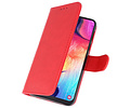 Hoesje Geschikt voor Samsung Galaxy A50 - Kaarthouder Book Case Telefoonhoesje - Rood