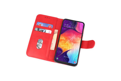 Hoesje Geschikt voor Samsung Galaxy A50 - Kaarthouder Book Case Telefoonhoesje - Rood