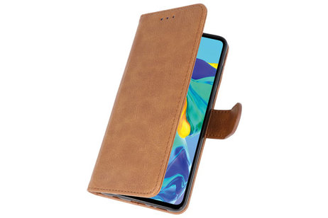 Hoesje Geschikt voor de Huawei P30 - Kaarthouder Book Case Telefoonhoesje - Bruin