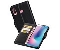 BAOHU Echt Lederen Hoesje Wallet Case - Hoesje Geschikt voor Samsung Galaxy A6s Zwart