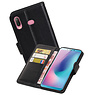 BAOHU Echt Lederen Hoesje Wallet Case Samsung Galaxy A6s Zwart