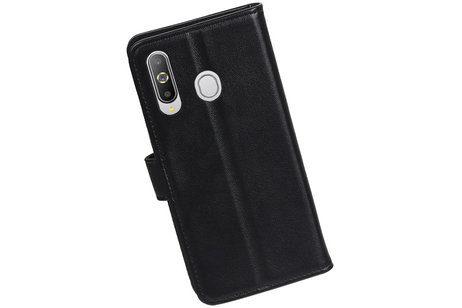 BAOHU Echt Lederen Hoesje Wallet Case - Hoesje Geschikt voor Samsung Galaxy A8s Zwart