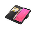 BAOHU Echt Lederen Hoesje Wallet Case - Hoesje Geschikt voor Samsung Galaxy J8 (2018) Zwart