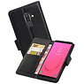 BAOHU Echt Lederen Hoesje Wallet Case Samsung Galaxy J8 (2018) Zwart