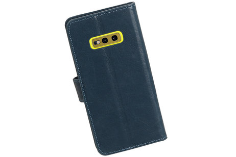 BAOHU Zakelijke Book Case Telefoonhoesje Geschikt voor de Samsung Galaxy S10e - Portemonnee Hoesje - Pasjeshouder Wallet Case - Blauw