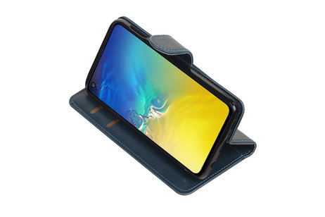 BAOHU Zakelijke Book Case Telefoonhoesje Geschikt voor de Samsung Galaxy S10e - Portemonnee Hoesje - Pasjeshouder Wallet Case - Blauw