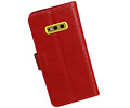 BAOHU Zakelijke Book Case Telefoonhoesje Geschikt voor de Samsung Galaxy S10e - Portemonnee Hoesje - Pasjeshouder Wallet Case - Rood