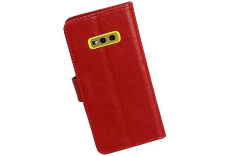 Zakelijke Bookstyle Hoesje voor Samsung Galaxy S10e Rood