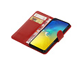 BAOHU Zakelijke Book Case Telefoonhoesje Geschikt voor de Samsung Galaxy S10e - Portemonnee Hoesje - Pasjeshouder Wallet Case - Rood