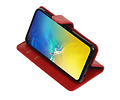 BAOHU Zakelijke Book Case Telefoonhoesje Geschikt voor de Samsung Galaxy S10e - Portemonnee Hoesje - Pasjeshouder Wallet Case - Rood