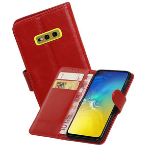 Zakelijke Bookstyle Hoesje voor Samsung Galaxy S10e Rood