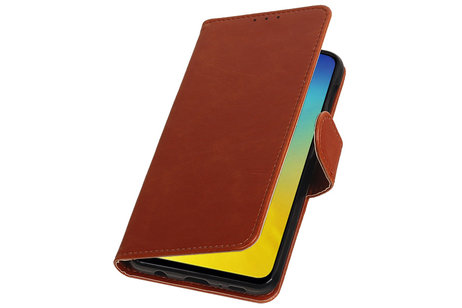 Zakelijke Book Case Telefoonhoesje Geschikt voor de Samsung Galaxy S10e - Portemonnee Hoesje - Pasjeshouder Wallet Case - Bruin