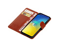 BAOHU Zakelijke Book Case Telefoonhoesje Geschikt voor de Samsung Galaxy S10e - Portemonnee Hoesje - Pasjeshouder Wallet Case - Bruin