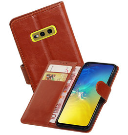 BAOHU Zakelijke Bookstyle Hoesje Samsung Galaxy S10e Bruin