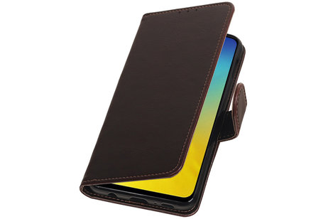 BAOHU Zakelijke Book Case Telefoonhoesje Geschikt voor de Samsung Galaxy S10e - Portemonnee Hoesje - Pasjeshouder Wallet Case - Mocca
