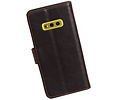 BAOHU Zakelijke Book Case Telefoonhoesje Geschikt voor de Samsung Galaxy S10e - Portemonnee Hoesje - Pasjeshouder Wallet Case - Mocca