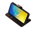 BAOHU Zakelijke Book Case Telefoonhoesje Geschikt voor de Samsung Galaxy S10e - Portemonnee Hoesje - Pasjeshouder Wallet Case - Mocca