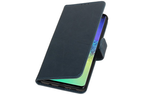 Zakelijke Bookstyle Hoesje voor Samsung Galaxy S10 Plus Blauw