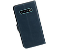 Zakelijke Bookstyle Hoesje voor Samsung Galaxy S10 Plus Blauw