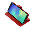 Zakelijke Bookstyle Hoesje voor Samsung Galaxy S10 Plus Rood