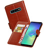 BAOHU Zakelijke Bookstyle Hoesje Samsung Galaxy S10 Plus Bruin
