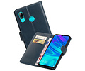 BAOHU Zakelijke Book Case Telefoonhoesje Geschikt voor de Huawei Honor 10 Lite - Portemonnee Hoesje - Pasjeshouder Wallet Case - Blauw