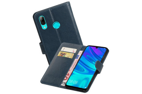 BAOHU Zakelijke Book Case Telefoonhoesje Geschikt voor de Huawei Honor 10 Lite - Portemonnee Hoesje - Pasjeshouder Wallet Case - Blauw