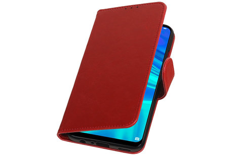 BAOHU Zakelijke Book Case Telefoonhoesje Geschikt voor de Huawei Honor 10 Lite - Portemonnee Hoesje - Pasjeshouder Wallet Case - Rood