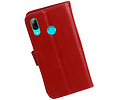 BAOHU Zakelijke Book Case Telefoonhoesje Geschikt voor de Huawei Honor 10 Lite - Portemonnee Hoesje - Pasjeshouder Wallet Case - Rood